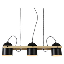 Maverick Rubberwood 3 Light Bar Pendant